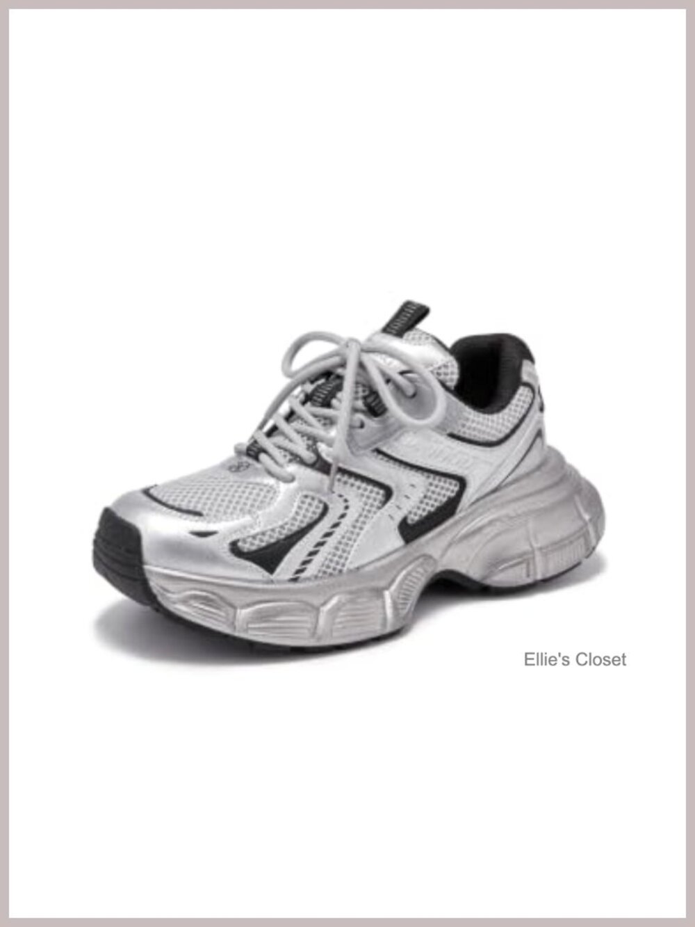 Women's Chunky Platform Fashion Sneakers Lightweight Lace-up Athletic Walking